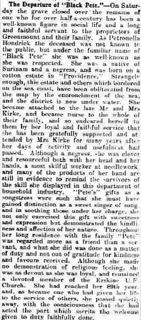 Petronella's Obituary